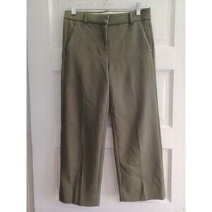 J. Crew 365 olive cropped trousers womens 4Petite work play classic pants flaw